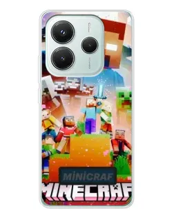 Чехол для Xiaomi Redmi Note 14 5G с картинкой «Minecraft герои игры» Чехол для Xiaomi Redmi Note 14 5G с картинкой «Minecraft герои игры»