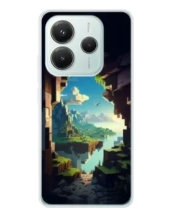 Чехол для Xiaomi Redmi Note 14 5G с картинкой «Вид из пещеры»