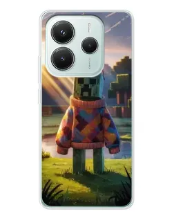 Чехол для Xiaomi Redmi Note 14 5G с картинкой «Крипер в свитере»