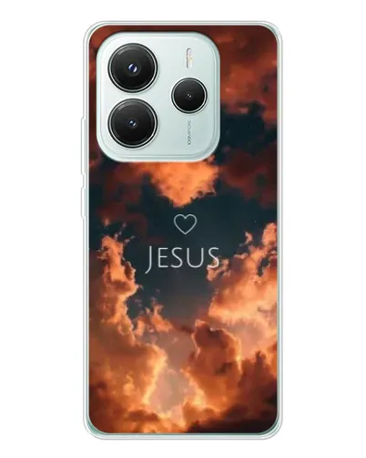 Чехол для Xiaomi Redmi Note 14 5G с картинкой «Сияние Имени Jesus»