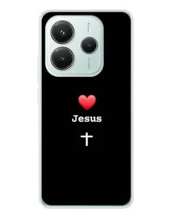 Чехол для Xiaomi Redmi Note 14 5G с картинкой «Сердце - Jesus» Чехол для Xiaomi Redmi Note 14 5G с картинкой «Сердце - Jesus»