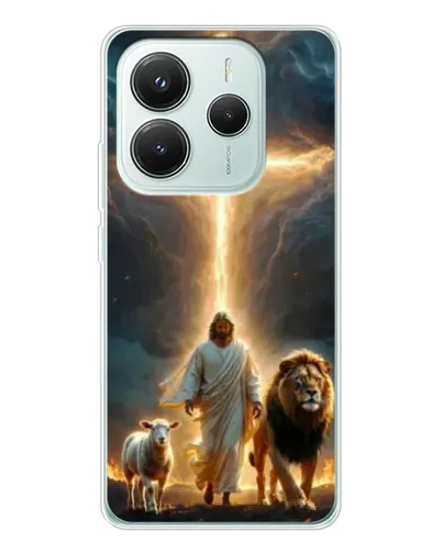 Чехол для Xiaomi Redmi Note 14 5G с картинкой «Лев Иуды и Свет»