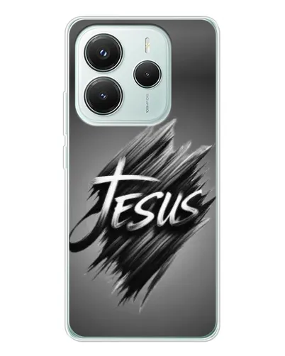 Чехол для Xiaomi Redmi Note 14 5G с картинкой «Надпись Jesus Graffiti»