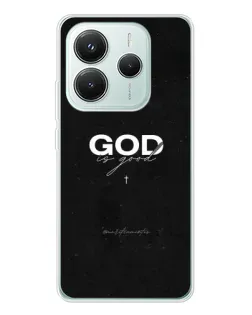 Чехол для Xiaomi Redmi Note 14 5G с картинкой «GOD — Бог над всем»