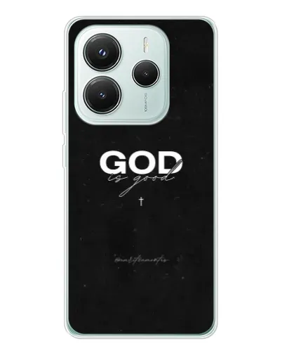 Чехол для Xiaomi Redmi Note 14 5G с картинкой «GOD — Бог над всем»