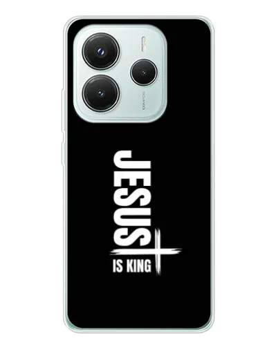 Чехол для Xiaomi Redmi Note 14 5G с картинкой «Вертикаль веры Jesus»