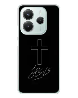 Чохол для Xiaomi Redmi Note 14 5G з картинкою «Графічний хрест Jesus» Чохол для Xiaomi Redmi Note 14 5G з картинкою «Графічний хрест Jesus»