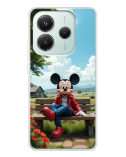 Чохол для Xiaomi Redmi Note 14 5G з картинкою «Міккі на лавці»
