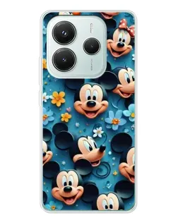 Чохол для Xiaomi Redmi Note 14 5G з картинкою «Паттерн Міккі та Мінні»