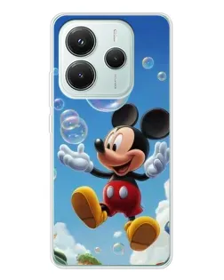 Чохол для Xiaomi Redmi Note 14 5G з картинкою «Mickey та мильні бульбашки»