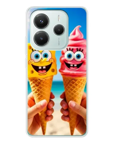 Чехол для Xiaomi Redmi Note 14 5G с картинкой «Спанч Боб мороженое» Чехол для Xiaomi Redmi Note 14 5G с картинкой «Спанч Боб мороженое»