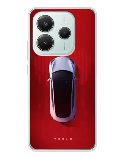 Чохол для Xiaomi Redmi Note 14 5G з картинкою «Tesla Top View» Чохол для Xiaomi Redmi Note 14 5G з картинкою «Tesla Top View»