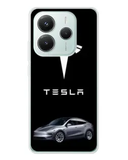 Чехол для Xiaomi Redmi Note 14 5G с картинкой «Tesla Model Y»