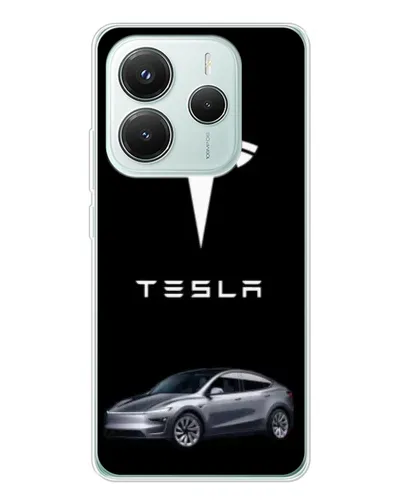 Чехол для Xiaomi Redmi Note 14 5G с картинкой «Tesla Model Y»