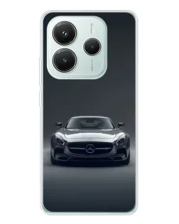 Чехол для Xiaomi Redmi Note 14 5G с картинкой «Mercedes на черном»