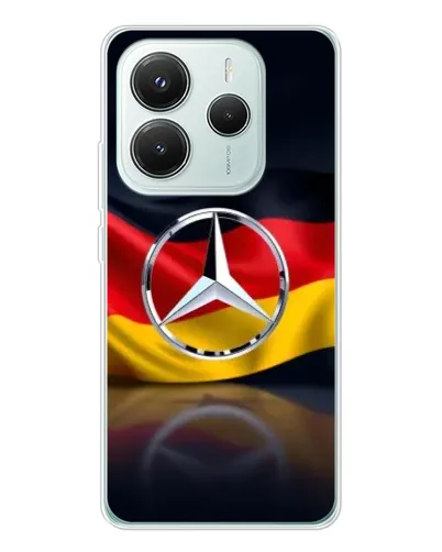 Чехол для Xiaomi Redmi Note 14 5G с картинкой «Mercedes — флаг Германии» Чехол для Xiaomi Redmi Note 14 5G с картинкой «Mercedes — флаг Германии»