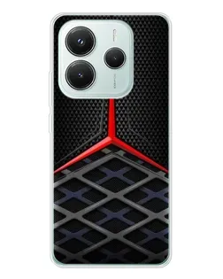 Чехол для Xiaomi Redmi Note 14 5G с картинкой «Mercedes Carbon Grid»