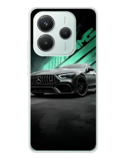 Чехол для Xiaomi Redmi Note 14 5G с картинкой «Темный Mercedes AMG»