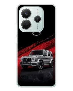 Чехол для Xiaomi Redmi Note 14 5G с картинкой «Mercedes G-Class красный»