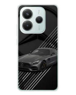 Чехол для Xiaomi Redmi Note 14 5G с картинкой «Mercedes AMG — графика»
