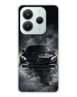 Чехол для Xiaomi Redmi Note 14 5G с картинкой «Mercedes в дыму»