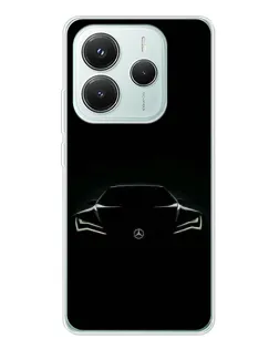 Чохол для Xiaomi Redmi Note 14 5G з картинкою «Mercedes — силует авто»