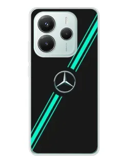 Чохол для Xiaomi Redmi Note 14 5G з картинкою «Спортивні лінії Mercedes»