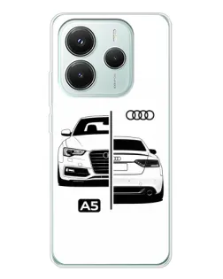 Чохол для Xiaomi Redmi Note 14 5G з картинкою «Audi — контрастний дизайн»