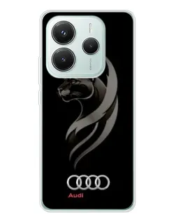 Чохол для Xiaomi Redmi Note 14 5G з картинкою «Графіка — пантера та Audi»