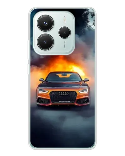 Чохол для Xiaomi Redmi Note 14 5G з картинкою «Audi у вогняному диму» Чохол для Xiaomi Redmi Note 14 5G з картинкою «Audi у вогняному диму»