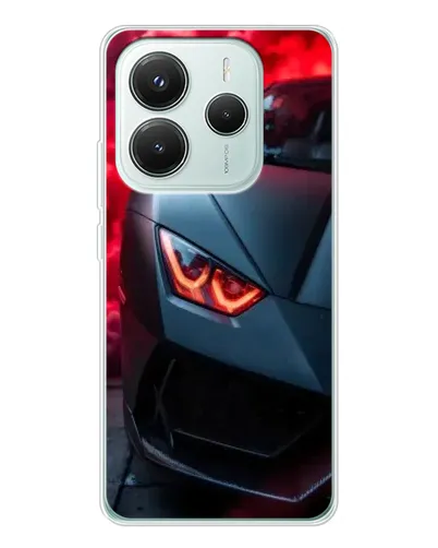 Чехол для Xiaomi Redmi Note 14 5G с картинкой «Lamborghini красное сияние»
