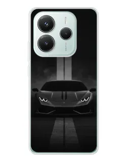 Чехол для Xiaomi Redmi Note 14 5G с картинкой «Lamborghini симметрия дорог»