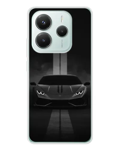 Чехол для Xiaomi Redmi Note 14 5G с картинкой «Lamborghini симметрия дорог»