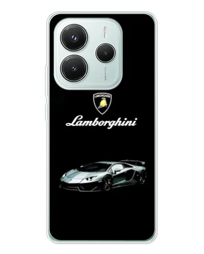 Чехол для Xiaomi Redmi Note 14 5G с картинкой «Логотип Lamborghini классика»