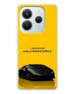 Чехол для Xiaomi Redmi Note 14 5G с картинкой «Lamborghini Huracan черный»