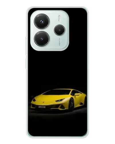 Чехол для Xiaomi Redmi Note 14 5G с картинкой «Lamborghini желтый акцент»