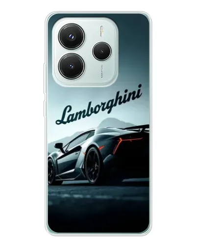 Чехол для Xiaomi Redmi Note 14 5G с картинкой «Классическая надпись Lamborghini»