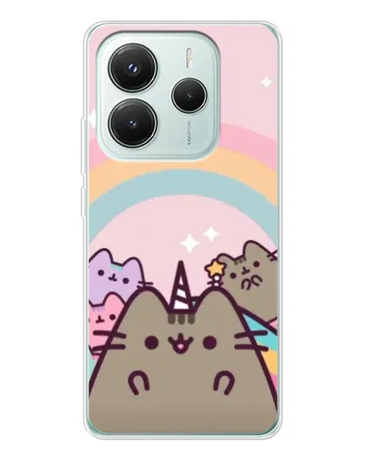 Чехол для Xiaomi Redmi Note 14 5G с картинкой «Единорог Pusheen»