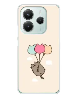 Чехол для Xiaomi Redmi Note 14 5G с картинкой «Пушин на шариках»