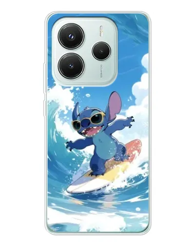 Чехол для Xiaomi Redmi Note 14 5G с картинкой «Стич на волне»
