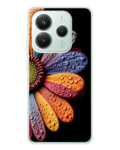 Чехол для Xiaomi Redmi Note 14 5G с картинкой «Радужный цветок»