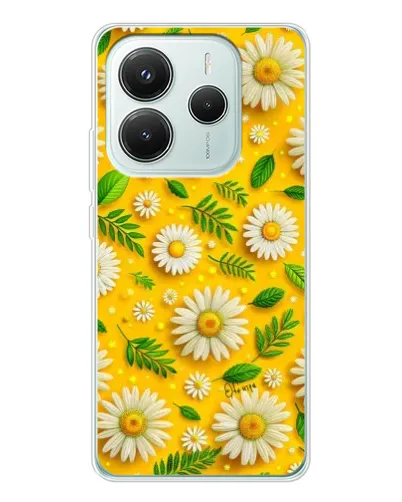 Чехол для Xiaomi Redmi Note 14 5G с картинкой «Ромашковое солнце»