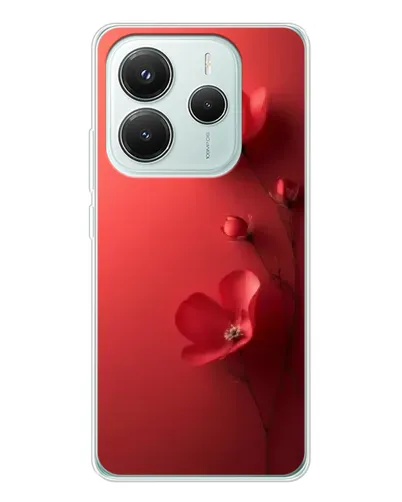 Чехол для Xiaomi Redmi Note 14 5G с картинкой «Маковые соцветия»