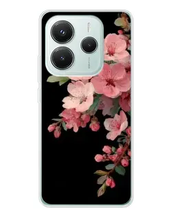 Чехол для Xiaomi Redmi Note 14 5G с картинкой «Розовая ветка сакуры»