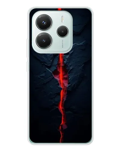 Чехол для Xiaomi Redmi Note 14 5G с картинкой «Kрасная лавовая трещина» Чехол для Xiaomi Redmi Note 14 5G с картинкой «Kрасная лавовая трещина»