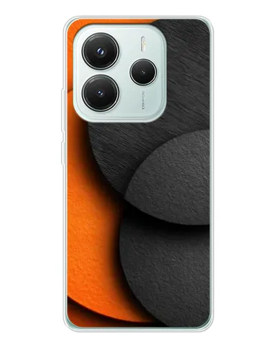Чехол для Xiaomi Redmi Note 14 5G с картинкой «Геометрия оранжевых кругов» Чехол для Xiaomi Redmi Note 14 5G с картинкой «Геометрия оранжевых кругов»