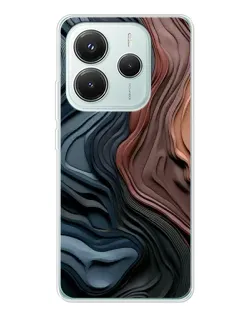 Чехол для Xiaomi Redmi Note 14 5G с картинкой «Цветные волны каньона»