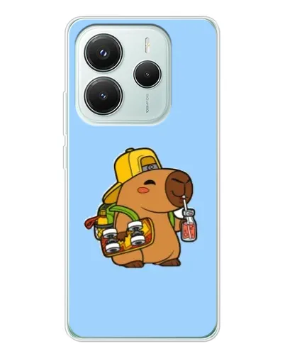 Чохол для Xiaomi Redmi Note 14 5G з картинкою «Капібара на скейті»