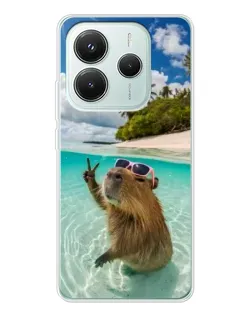 Чохол для Xiaomi Redmi Note 14 5G з картинкою «Капібара на морі» Чохол для Xiaomi Redmi Note 14 5G з картинкою «Капібара на морі»