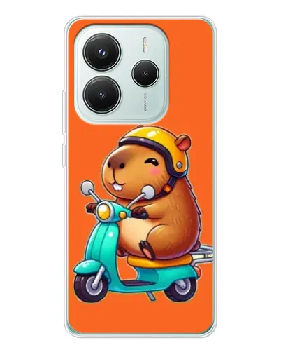 Чохол для Xiaomi Redmi Note 14 5G з картинкою «Капібара на скутері»